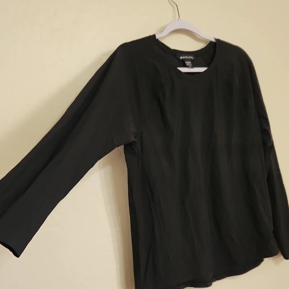 Athleta Black Long Sleeve Top - Picture 3 of 6